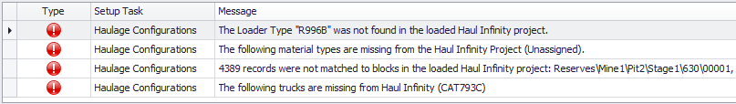 Common Haulage Configuration errors
